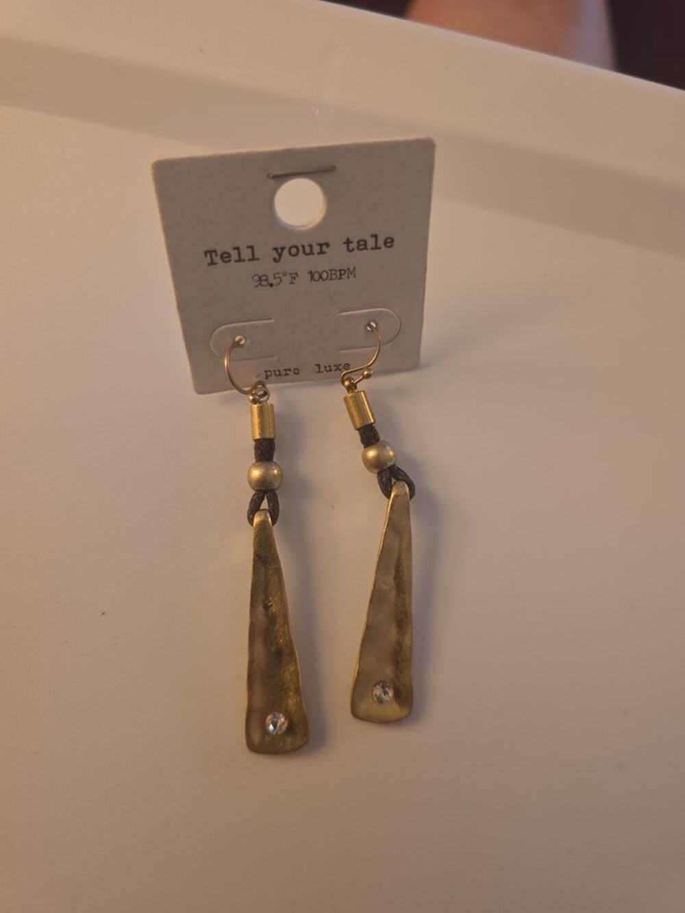 Tell Your Tale Gold-Tone Dangle Earrings